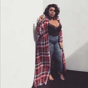 Plaid Maxi Dress With Pockets